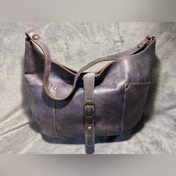Patricia Nash Distressed Brown Leather Hobo